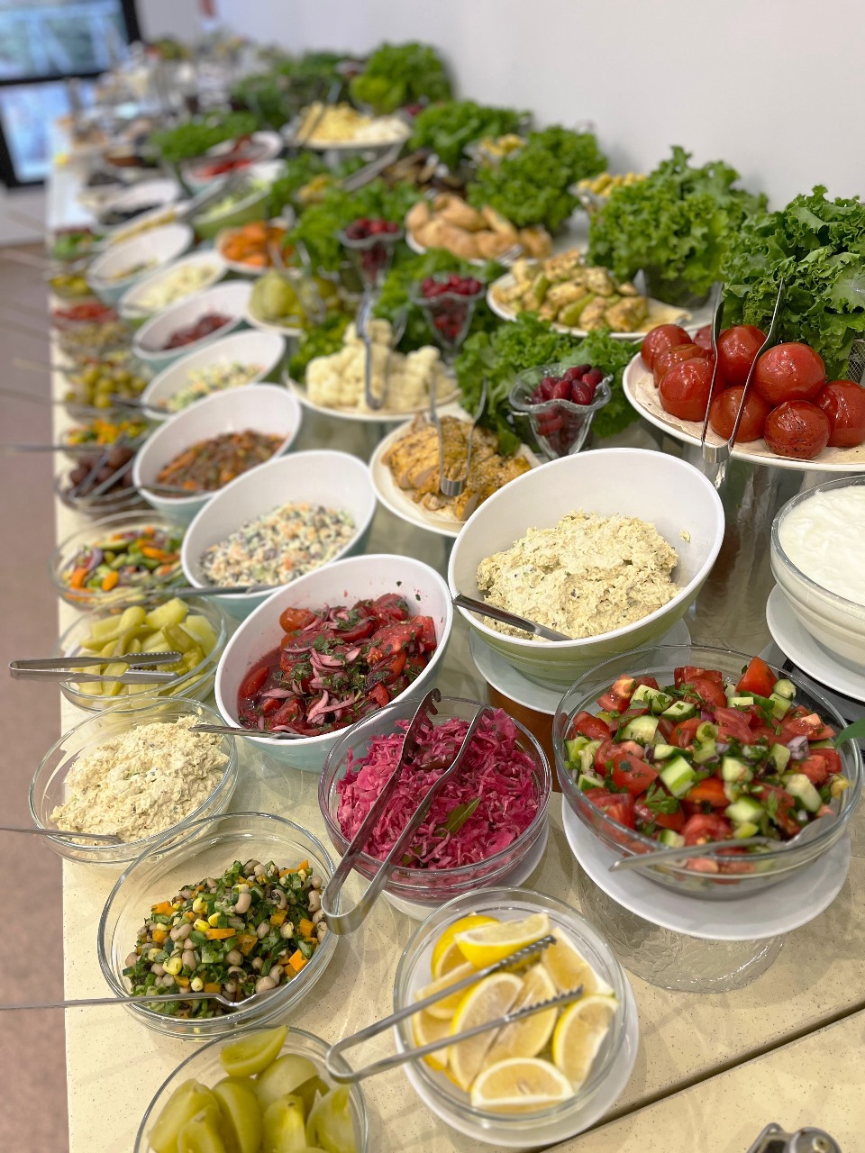 Curative Azerbaijani cuisine — salads at the buffet